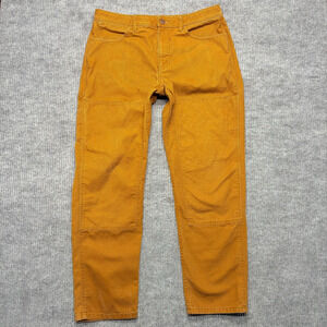 REI Cooperative Double Knee Carpenter Jeans Pants Mens 36x32 Tan Cotton Blend